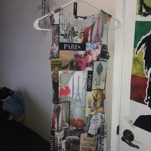 Paris Theme Skinny Fit Dress